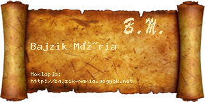 Bajzik Mária névjegykártya
