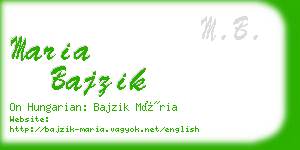 maria bajzik business card